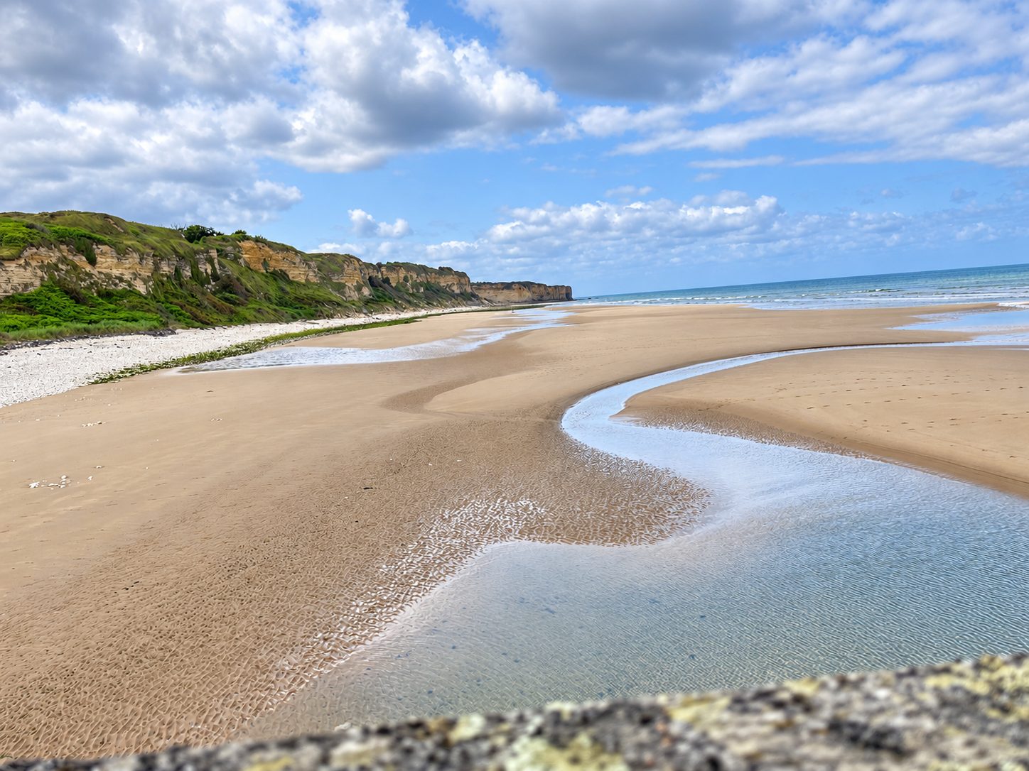 Omaha Beach con la bassa marea, Normandia