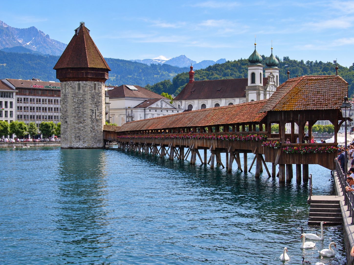 Il Ponte della Cappella a Lucerna, Svizzera