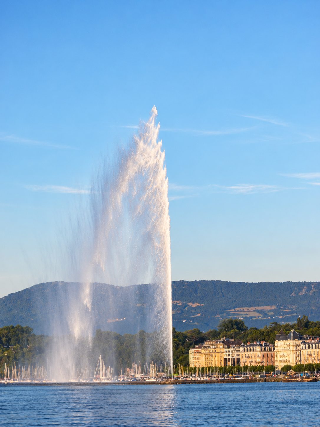 Il getto d'acqua sul Lago di Ginevra, Svizzera